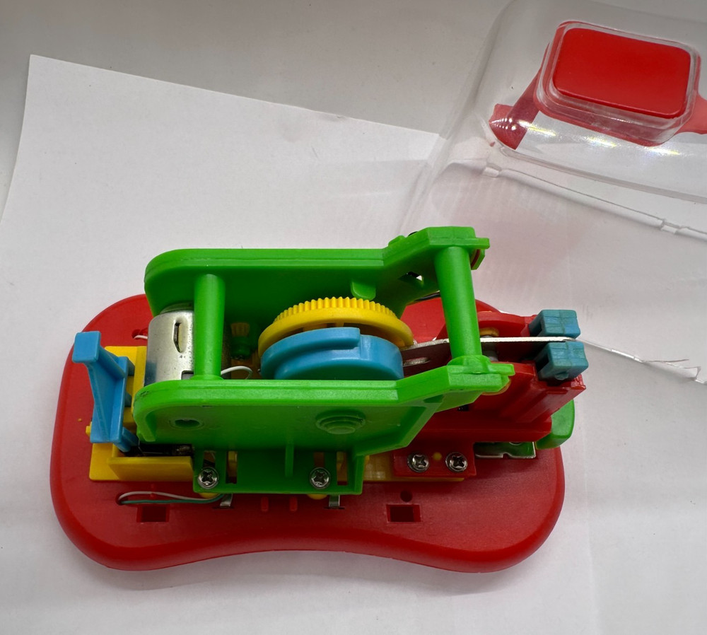 VTG 80s Battery Operated Stapling Machine Clear Electronic Stapler (NOT WORKING)