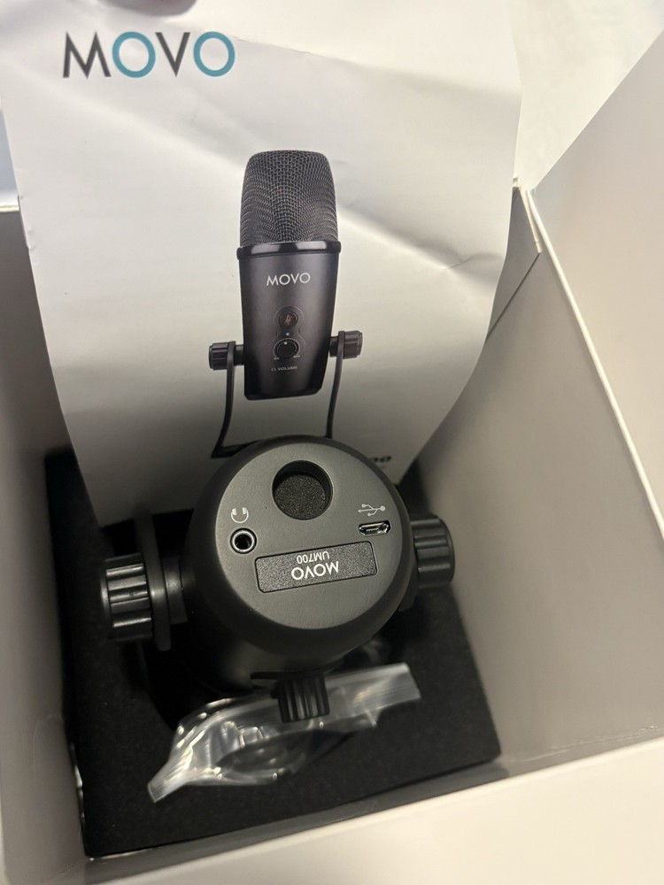 Movo UM700 Desktop USB Microphone for Computer with Stand & Four Pickup Patterns