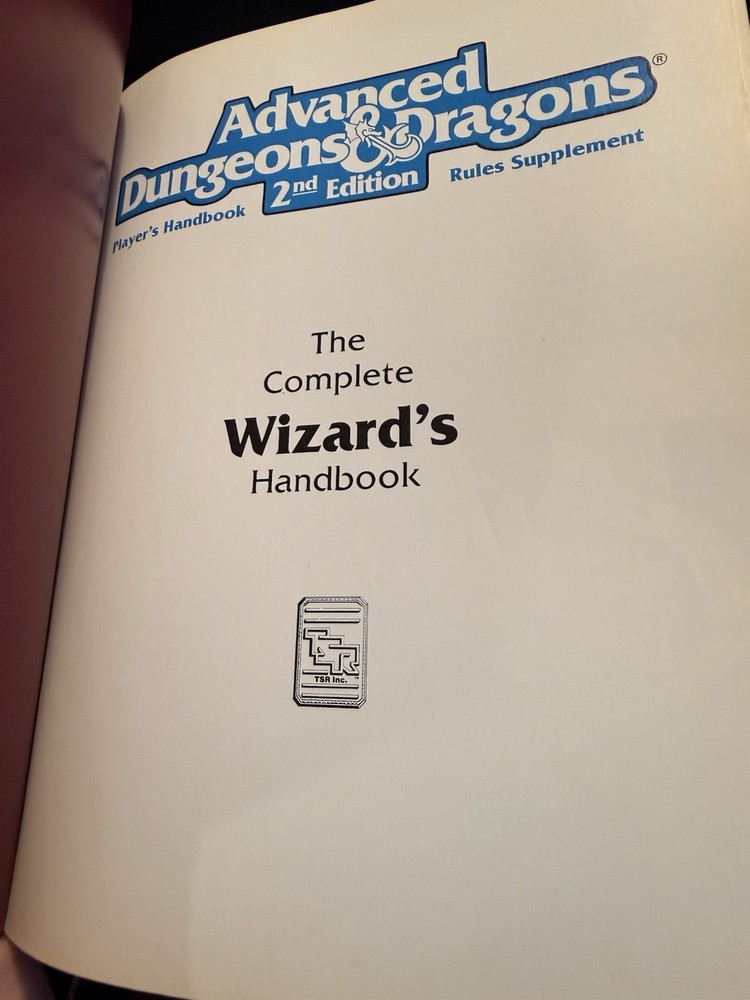 Dungeons & Dragons the Complete Wizard's Handbook 2nd Edition 1990
