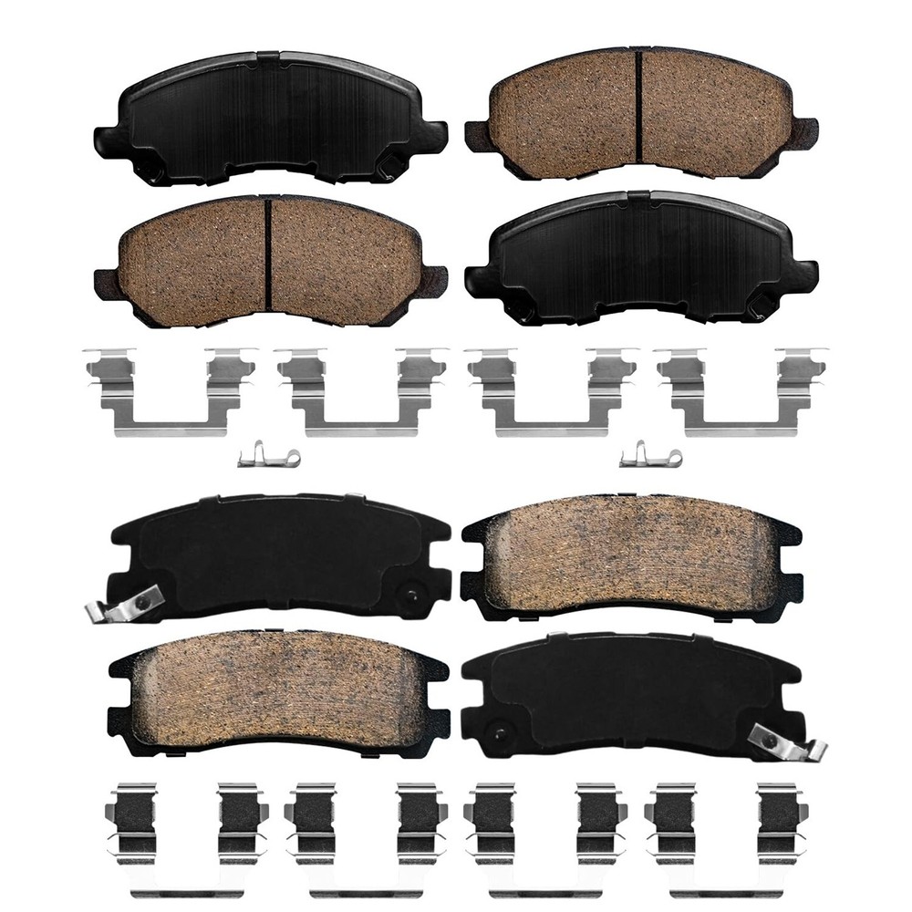 Front & Rear Ceramic Brake Pads for Chrysler Sebring Stratus Mitsubishi Eclipse