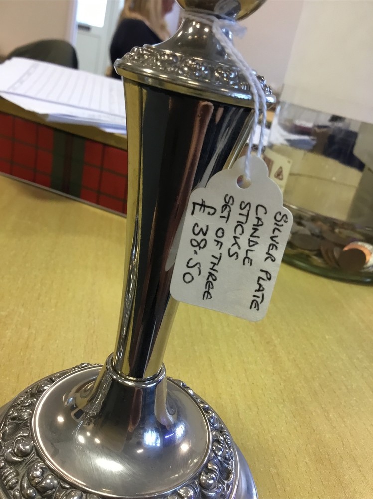 Silver plated candle sticks