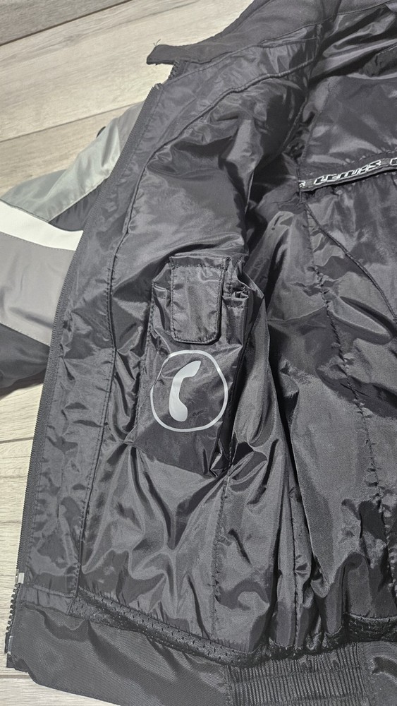 Lewis Motorcycle Jacket Textile Unisex Black/Grey Size S
