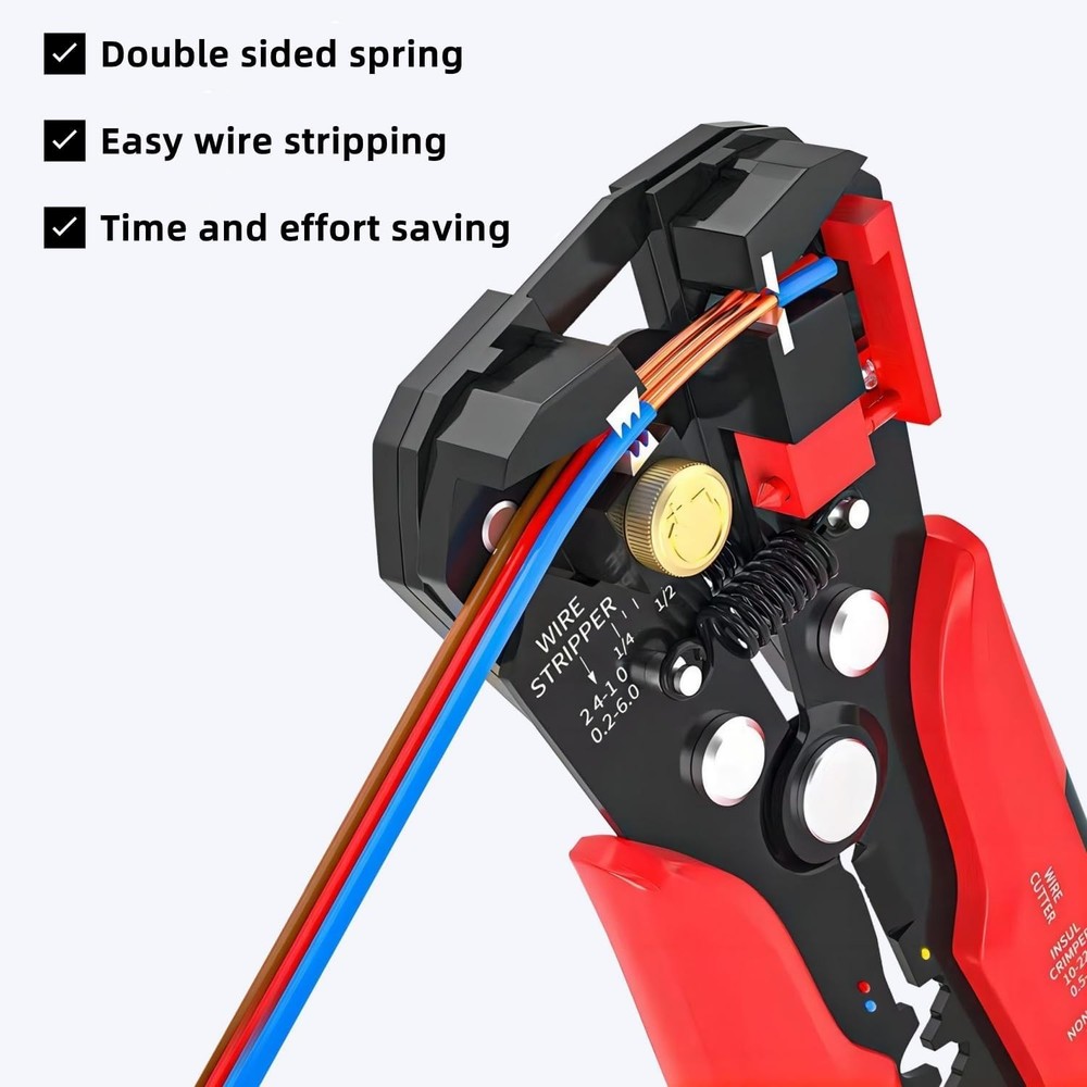 5 in 1 Self-Adjusting Wire Stripper Cutter,Multi-Functional Wire Crimping Too...