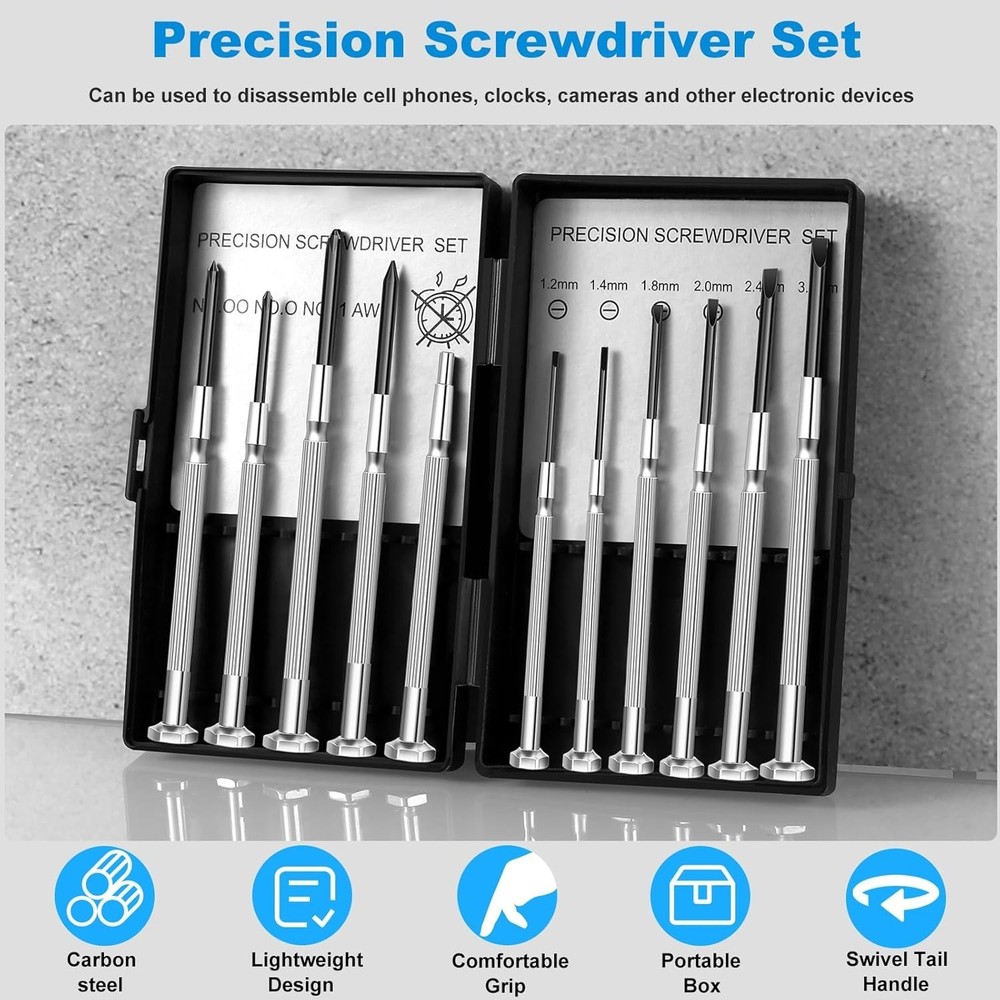 11 Pcs Small Precision Screwdriver Set, Tiny Screwdriver Set, Mini Screw Driver