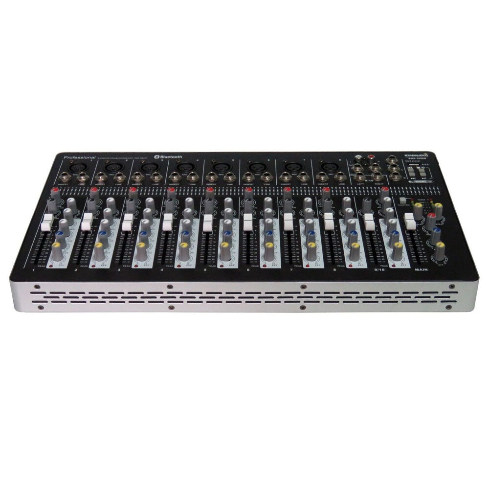 10CH Audio Sound Mixer Function Recording Mixing Console Effects Bluetooth Mix