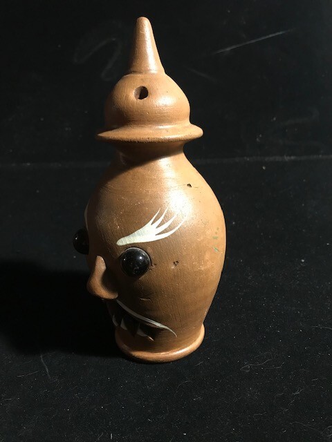 incense burner pottery scary head