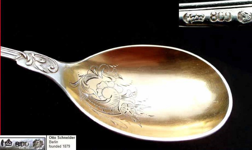 Rococo Serving Spoon, Otto Schneider, 800 Silver E191