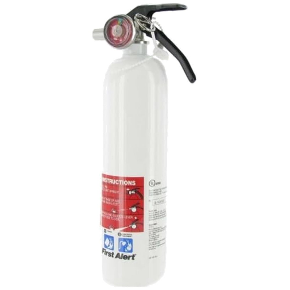 Durable Safety Fire Extinguisher,  5-B:C Rated for Small Fires & Quick Access
