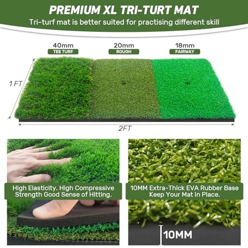 Golf Net with Practice Mat,Golf Hitting Aid Nets 10x7FT for Backyard 10*7