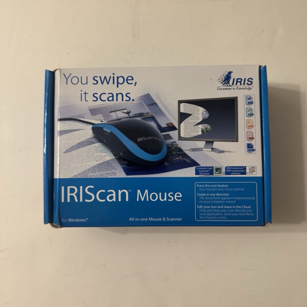 IRIScan Mouse Executive 2 - All in One Scanner and Mouse - Tested & Working