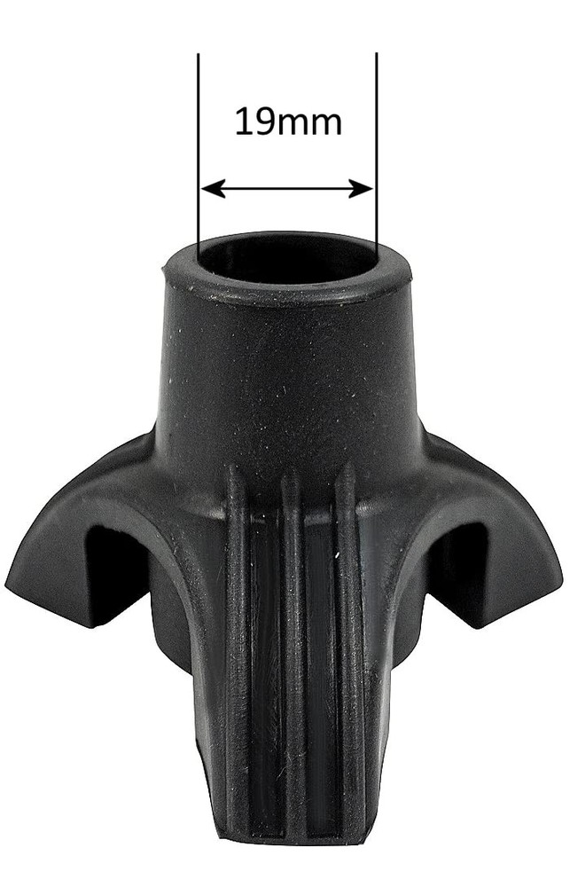 Single 3/4" Tri-Support Tripod Rubber Ferrule Tip for Walking Sticks or...