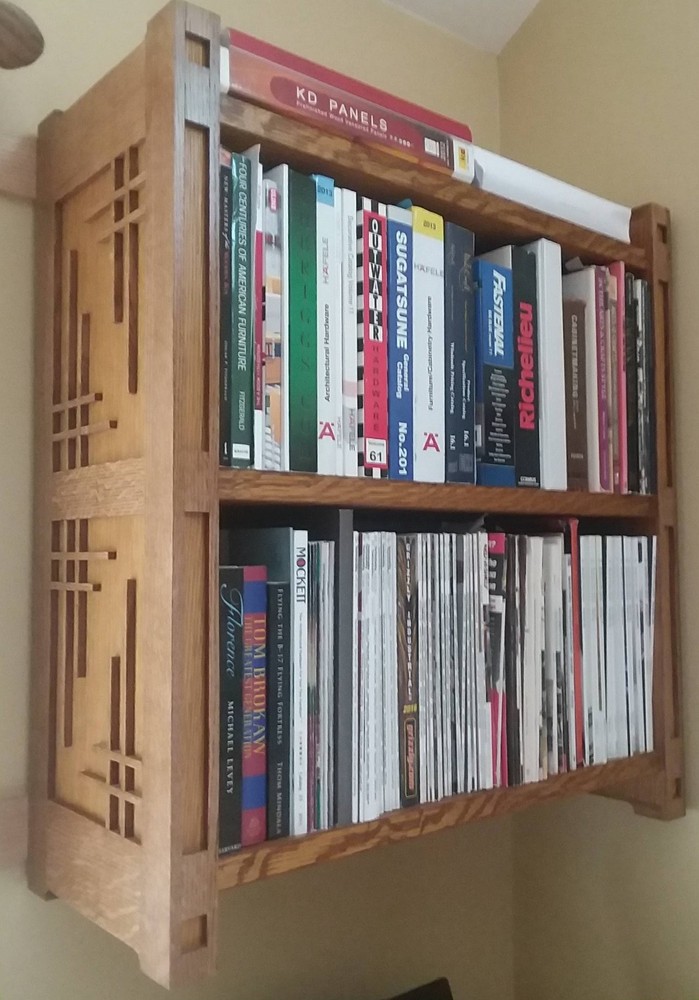 New Arts & Crafts Wall Mounted Book Cases