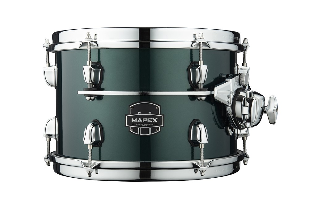Mapex Saturn Evolution 8x7" Brunswick Green Lacquer Drum Rack Tom | Birch-Walnut