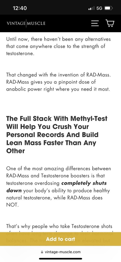 Rad Mass Stack 2 Step Precursor Test Base Muscle Gains By Vintage Muscle 💪🦍💧