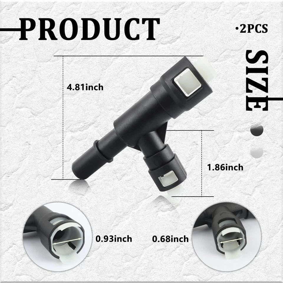 2PCS Car Heater Hose Connector Replacement OEM#15055343 15055342,TCoolant Hos...