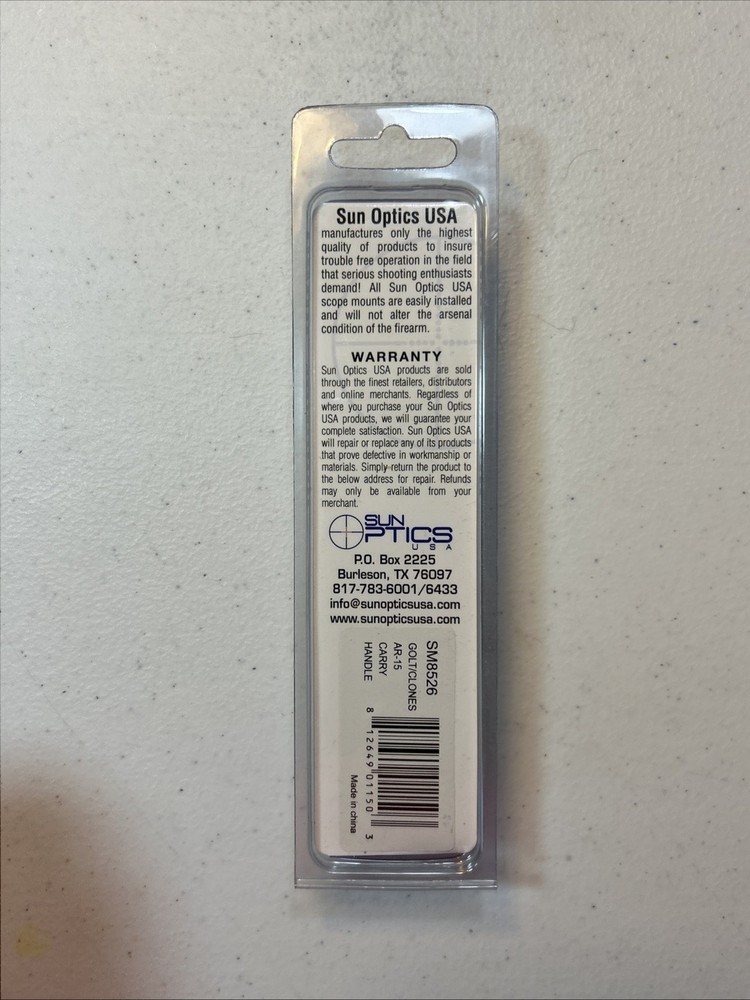 Sun Optic Rifle Scope Base Compatible with Carry Handle