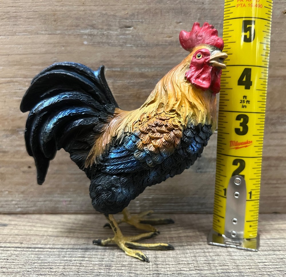 Rooster Resin Figurine 5" x 4.5"