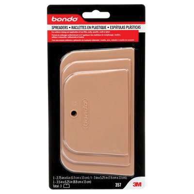 Bondo 357 Assorted Plastic Spreaders (3 ct)