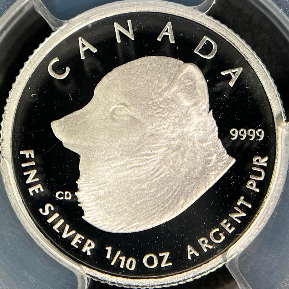 CANADA. 2004, 2 Dollars, Silver - PCGS PR69 - Arctic Fox, Profile