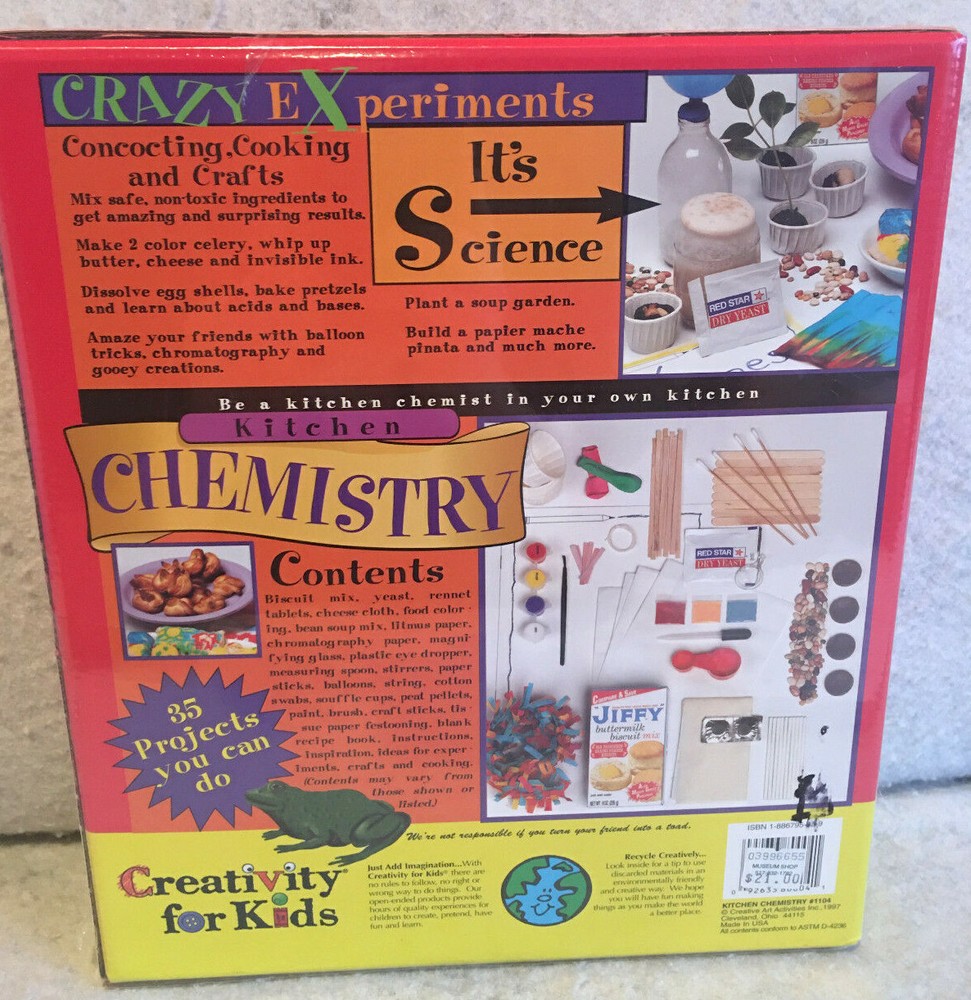 New Creativity For Kids Kitchen Chemistry Set~35 experiments & projects