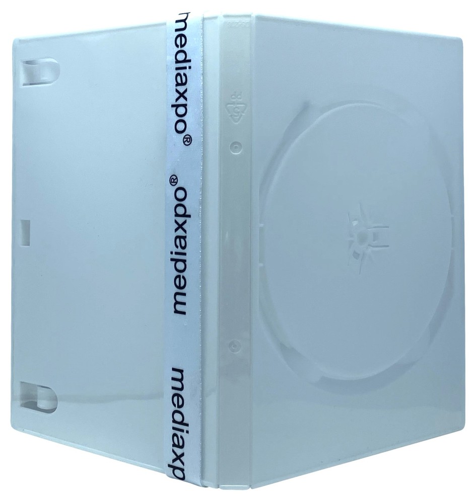 100 PREMIUM STANDARD Solid White Color Single DVD Cases (Professional Use) & Bag