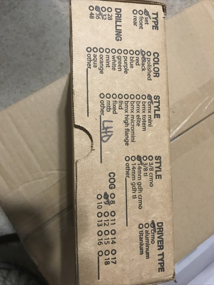 Profile Mini Hub Set 36H LHD Black