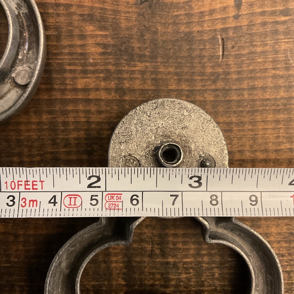 2 Antique Silver Pewter Look Drawer Pull Door Knocker Style handle