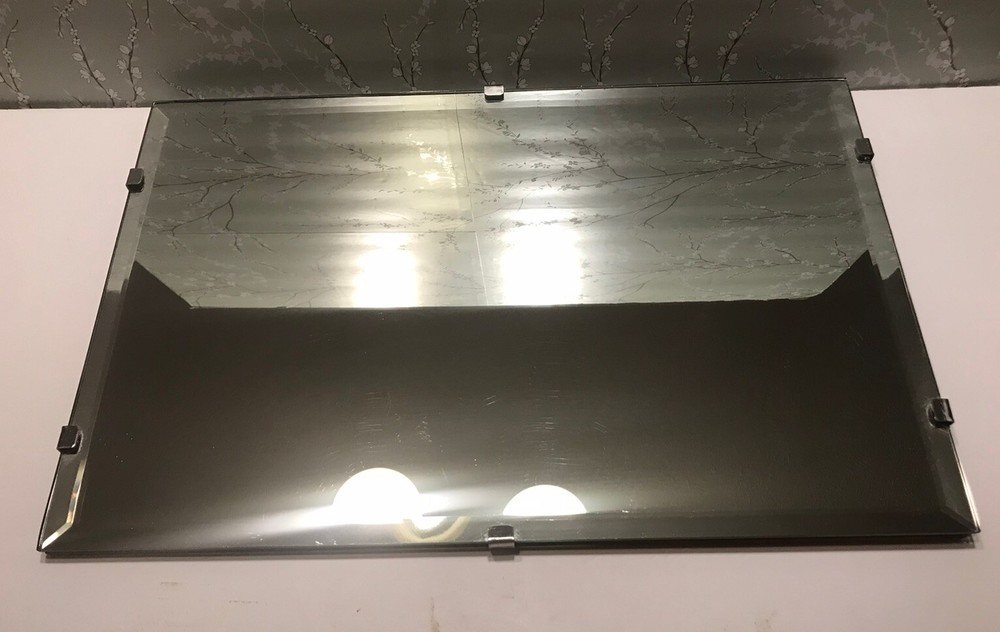 Vintage Frameless Beveled Wall Mirror Rectangular-18" x 12"