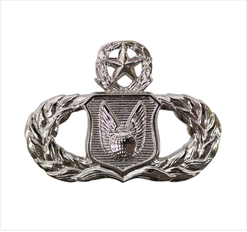 GENUINE U.S. AIR FORCE BADGE: OPERATIONS SUPPORT: MASTER - REGULATION SIZE