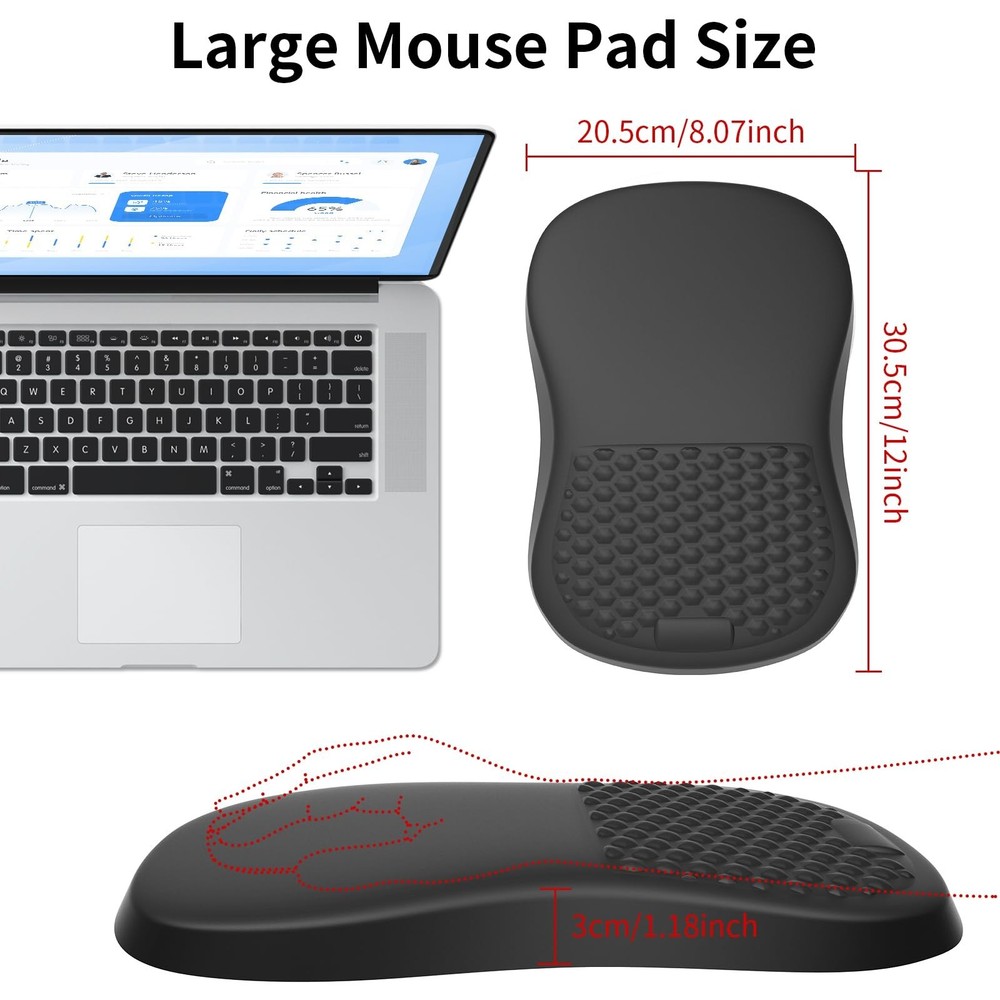 eulps Ergonomic Mouse Pad with Wrist Rest Support, Mousepad with Comfortable ...