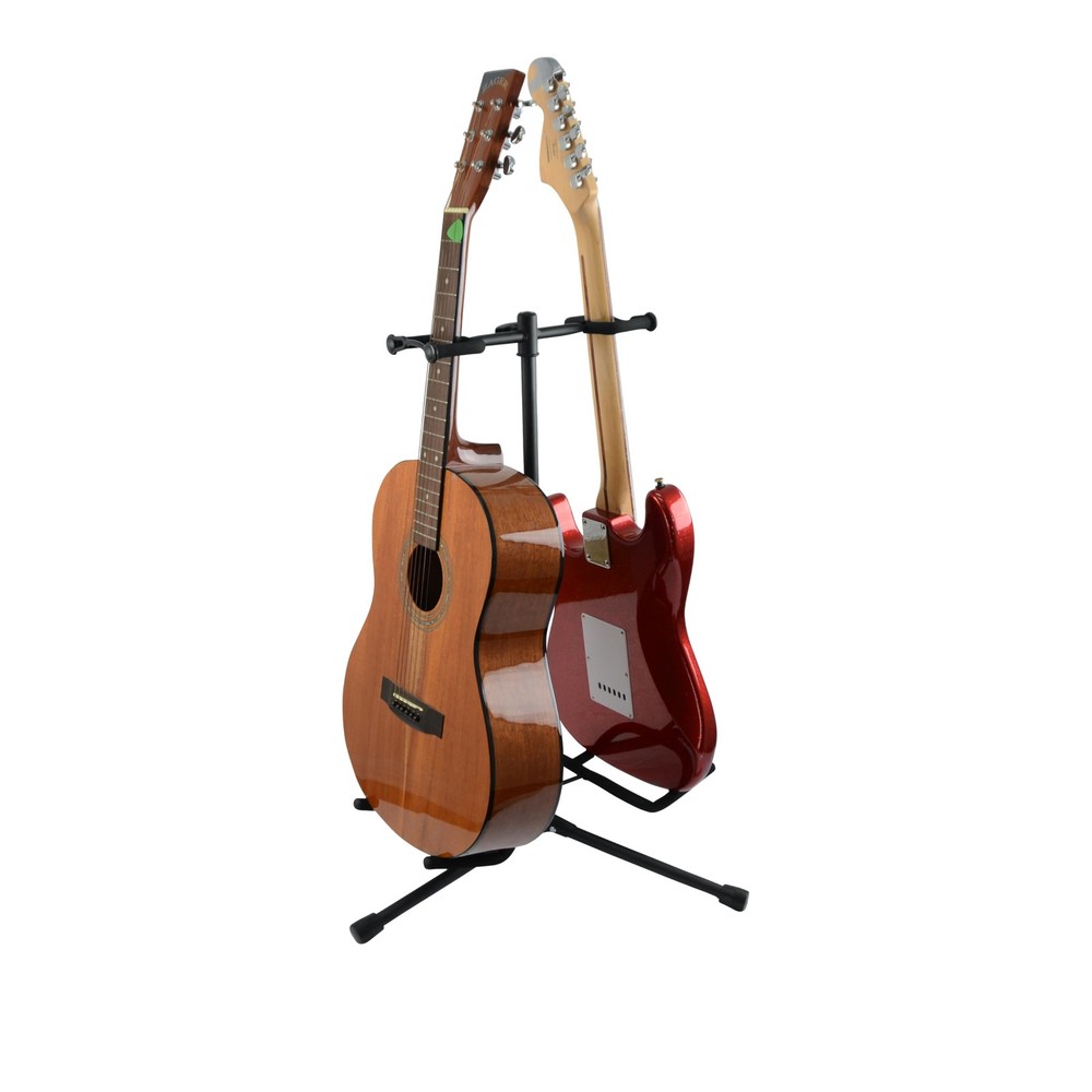 Frameworks Adjustable Double Guitar Stand, Holds Two Electric or Acoustic Gui...