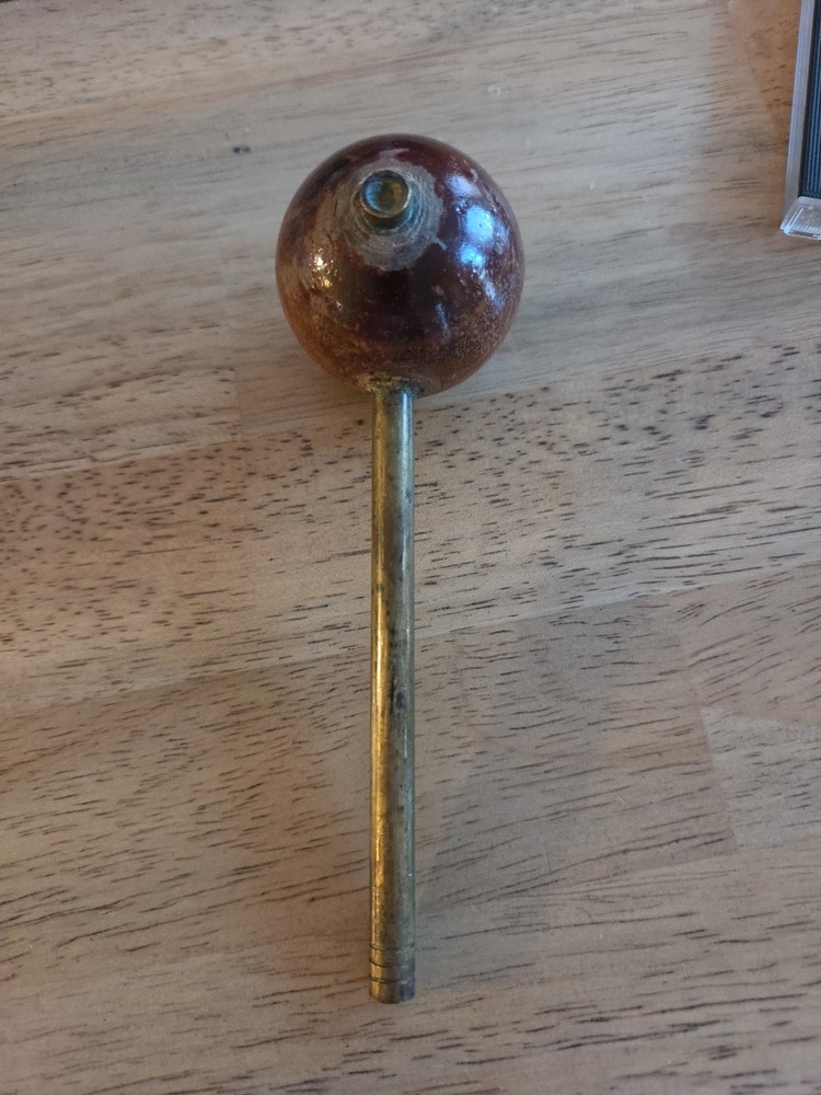 Vintage Wood and Brass Muzzleloader Short Ball Starter