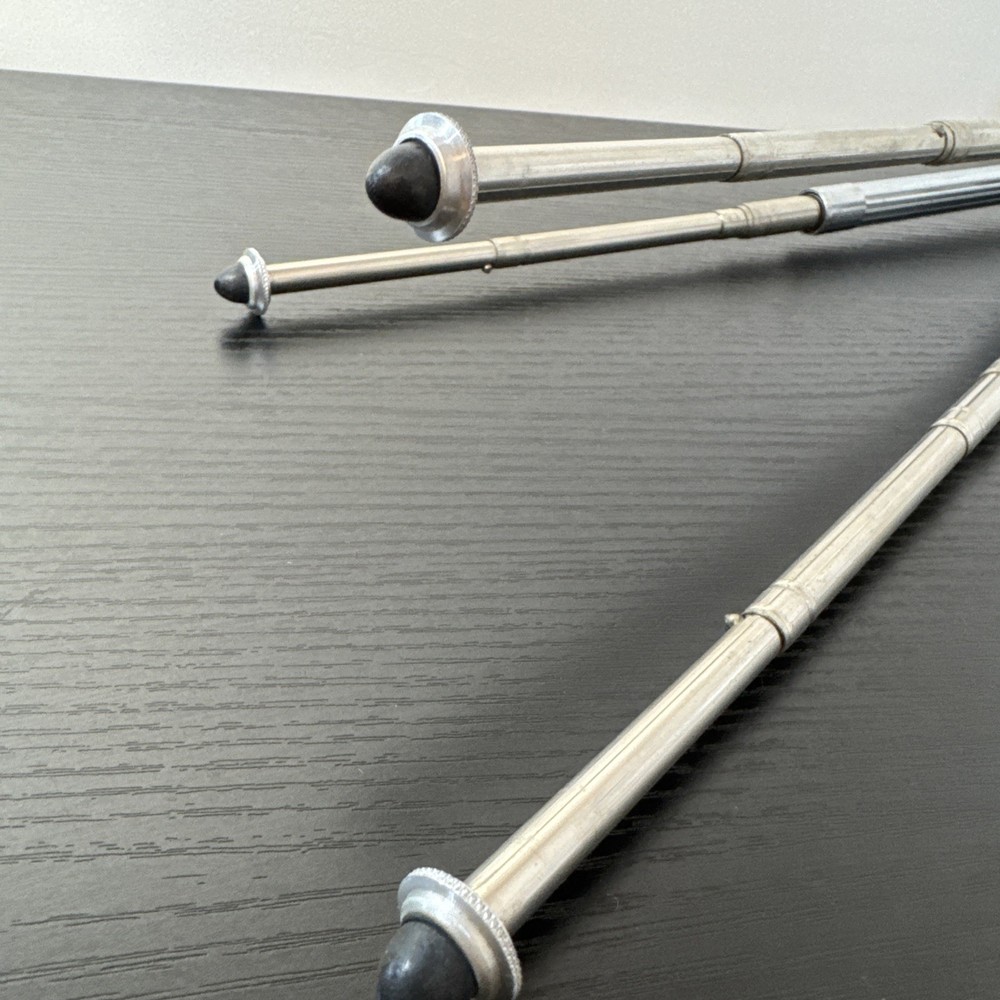 VINTAGE SUNSET CHROME CAMERA TRIPOD WITH TELESCOPING LEGS & SUNSET CASE