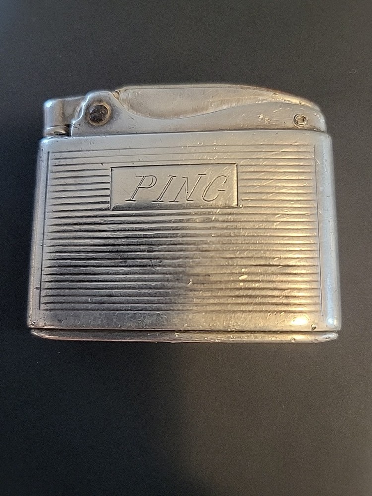 Vintage RONSON ADONIS NON Monogramed STERLING SILVER Cigarette Lighter