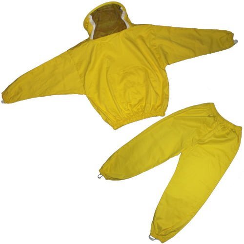 Large Sheriff-Style Veil Beekeeper Suit - Yellow Protective Gear