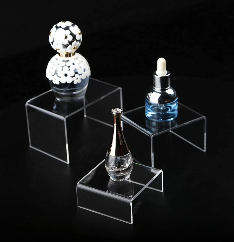 6 -Piece Strong Clear Acrylic Rectangular Riser For Retail Shelf Showcase