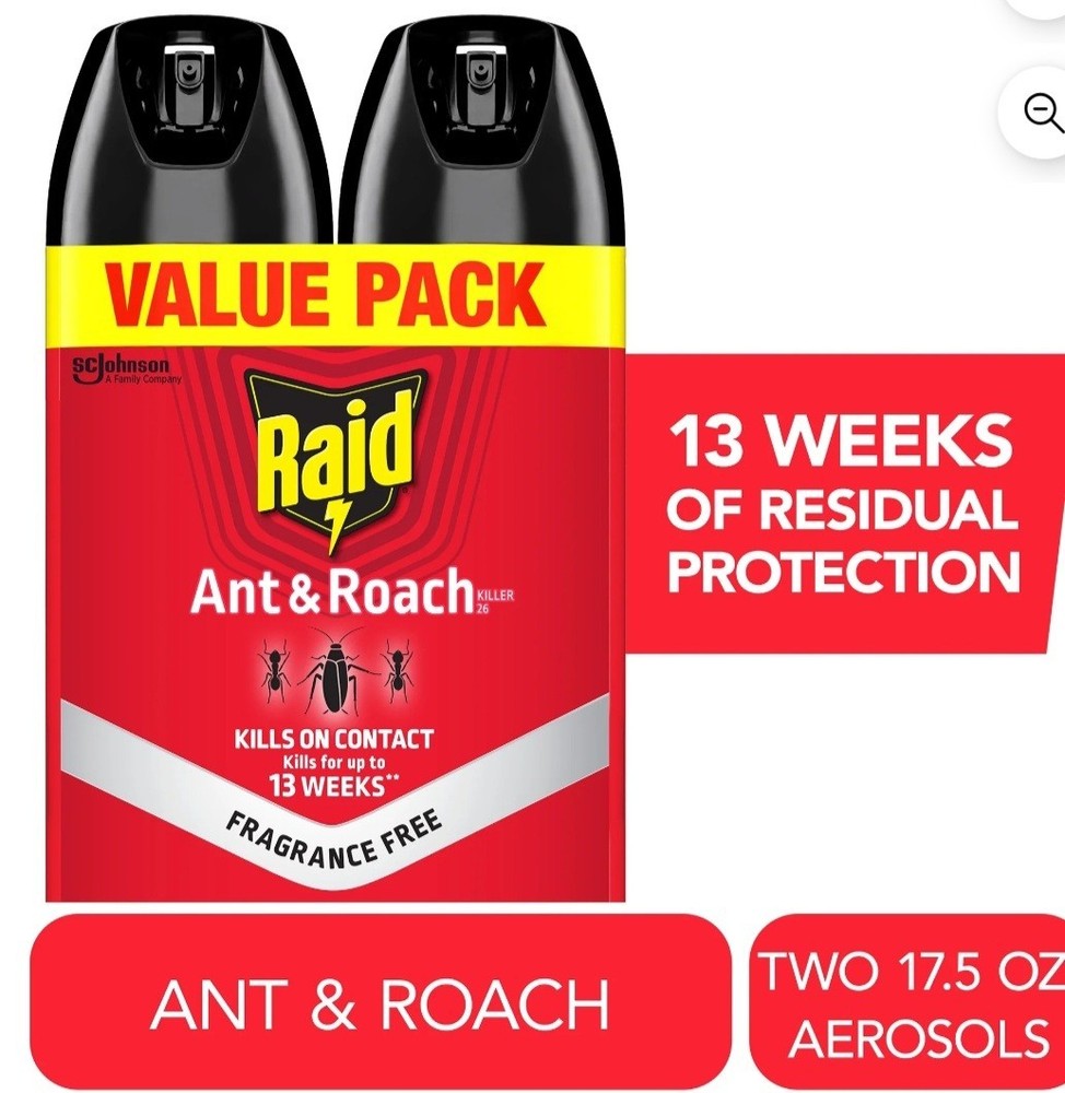 Raid Ant and Roach Killer 17.5 Oz Aerosol Lavender