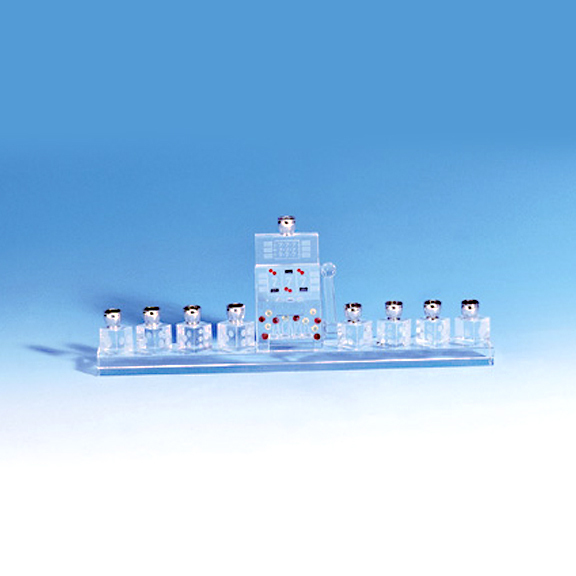 modern Crystal Menorah " Jackpot " Design *
