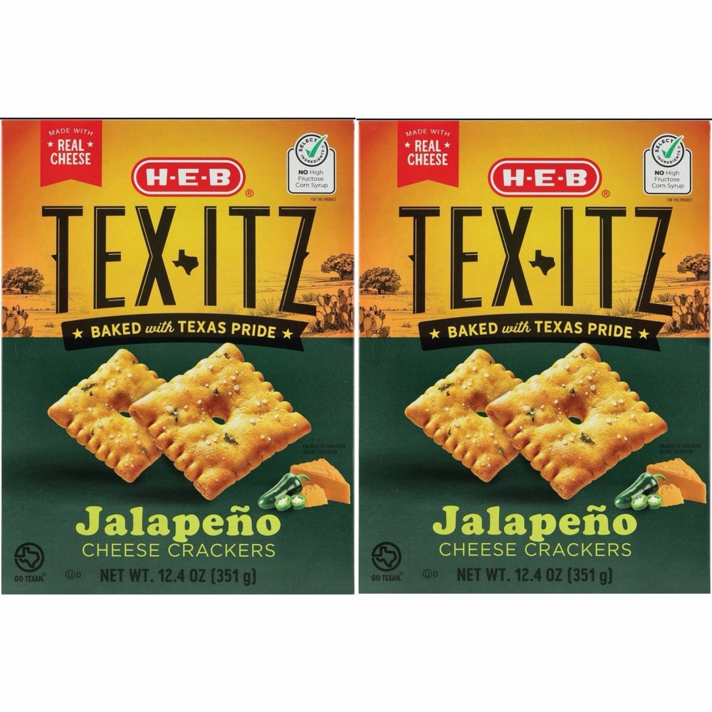 HEB TEXAS Tex-Itz Jalapeño Cheese Crackers 2 Boxes