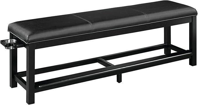 Black Spectator Billiards Storage Bench
