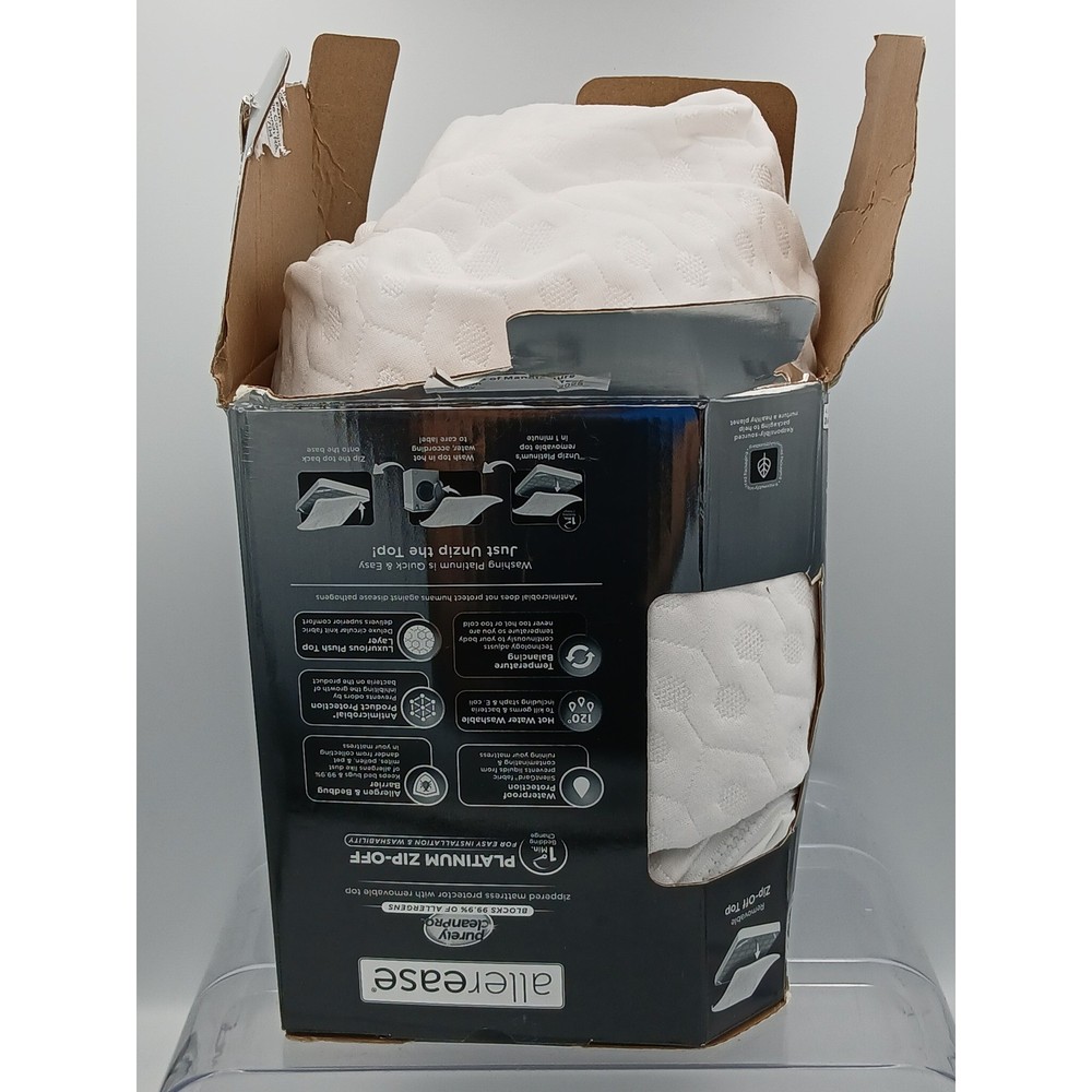 Allerease Purely Clean Pro Platinum Zip-Off Twin Mattress Protector Waterproof