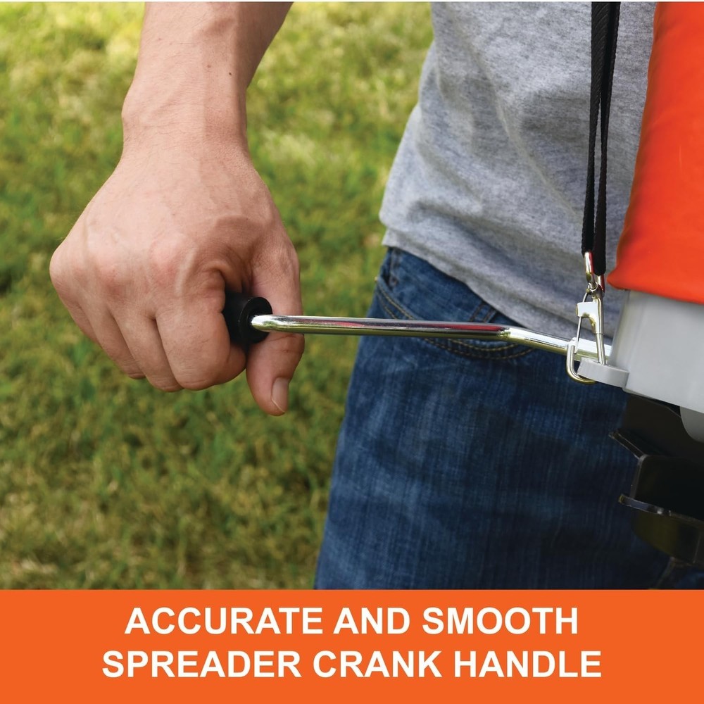 Efficient Handheld Bag Seeder Spreader with Rear Baffle for Easy Element Control