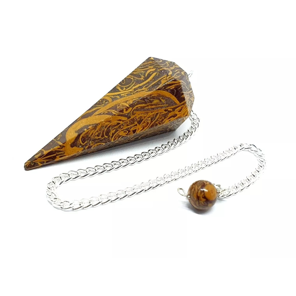 Miriam Jasper Pendulum Point Marium Dowser Calligraphy Stone Divination Tool