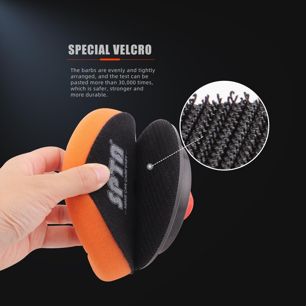 SPTA 2Pcs Rotary Flexible Backing Plate, 5" Orange