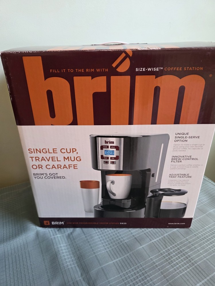Brim SW20 Size-Wise Programmable Filter Coffee Machine 12 Cup Black/Silver