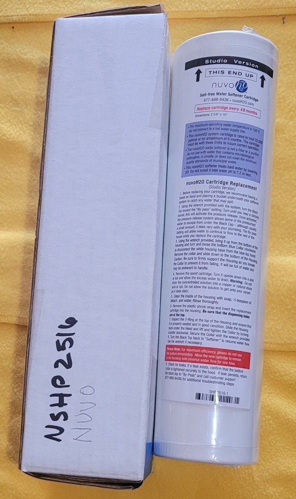 Nuvo SHP-2516-1 H2O Studio Water Softener & Taste System Replacement Filter