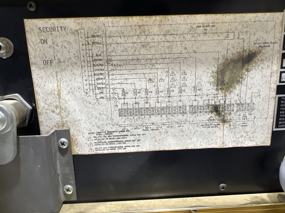 Lathem LTR6-128 Digital Master Clock Control Bell Ringer Time. Missing Key. Used