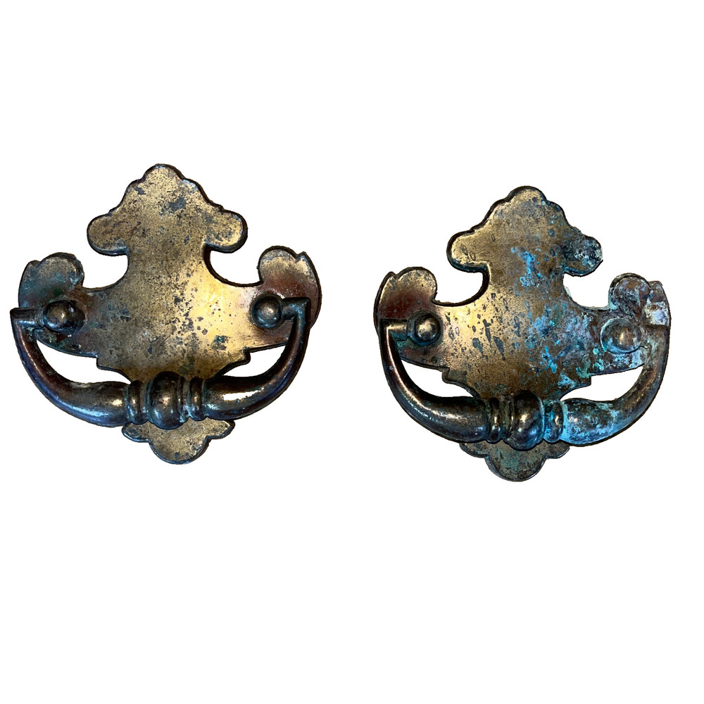 Pair Antique Hardware 4 Inch Door Pulls Cabinet Handles