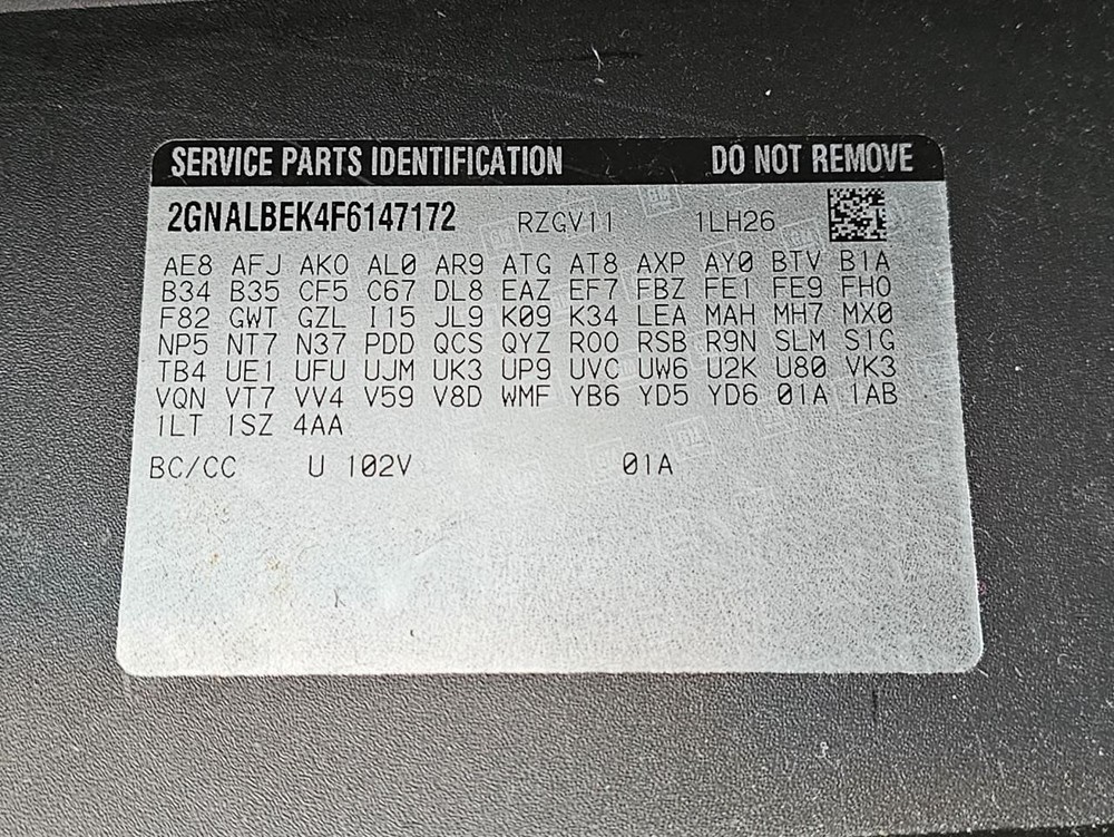 EQUINOX 2015 Headrest 2430246