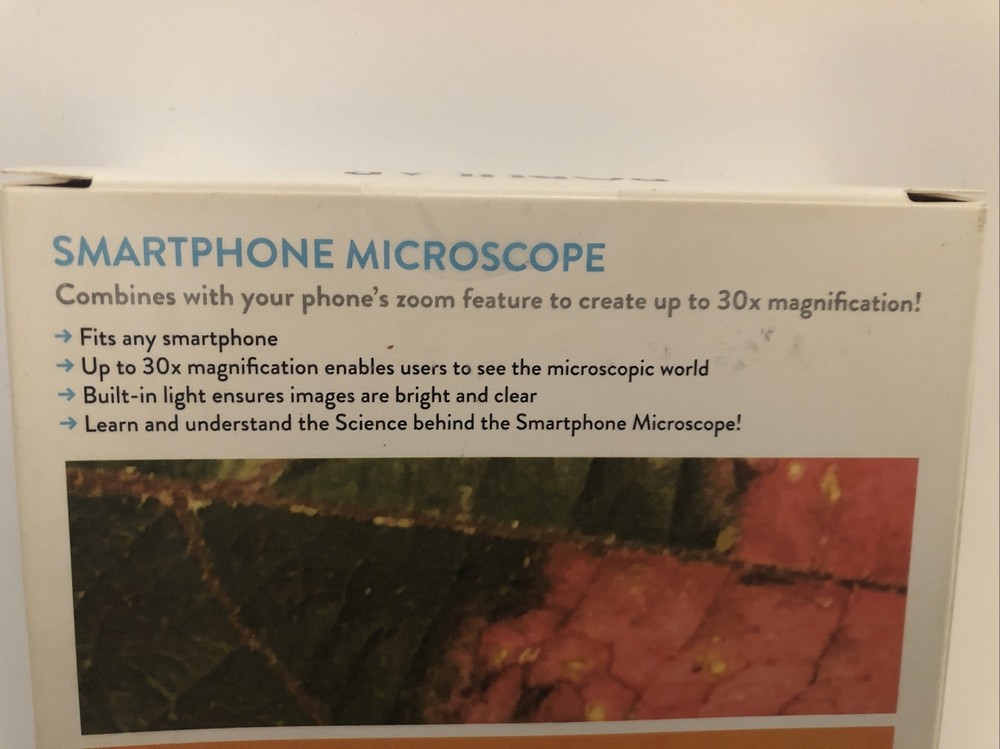 NEW Smartphone Microscope Universal Clip-On 30x Magnifier Popular Science Gadget
